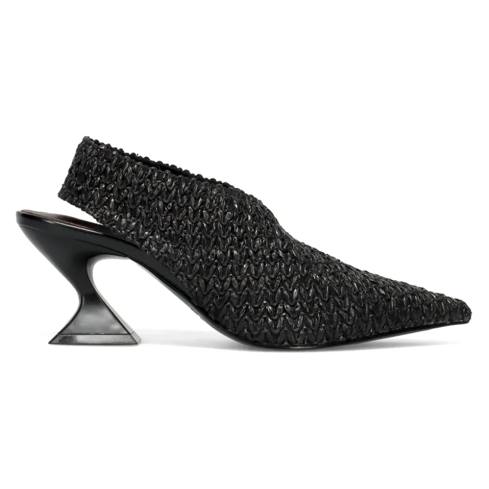 AJ651 Escarpin en raphia