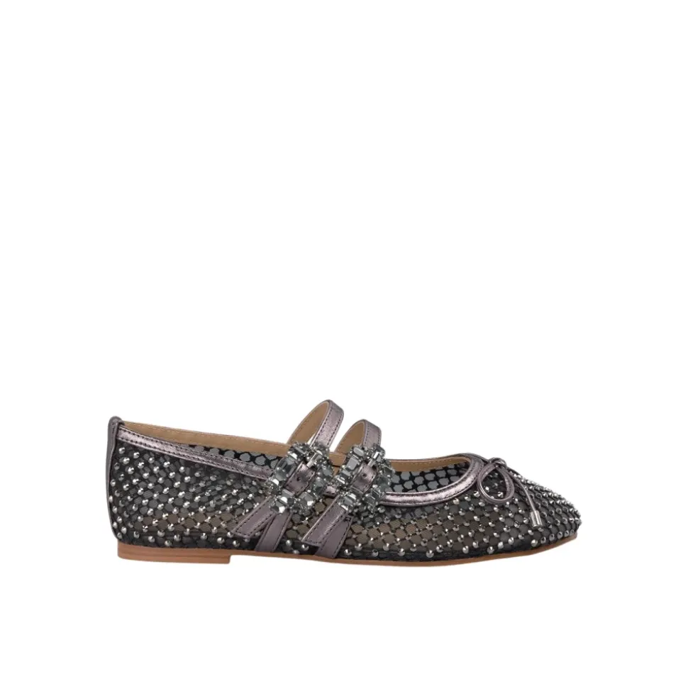 Ballerine filet boucles strass