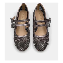 Ballerine filet boucles strass