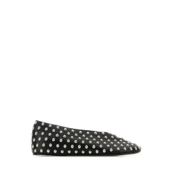 Ballerines en cuir nappa noir