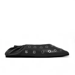 Ballerines en cuir noir Charlotte