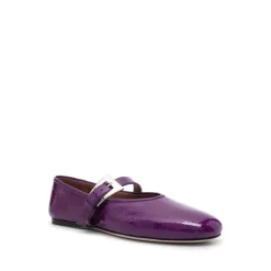 Ballerines en cuir violet avec boucle