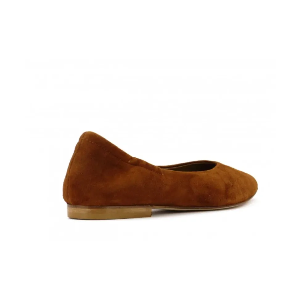 Ballerines en Daim Cognac Brûlé