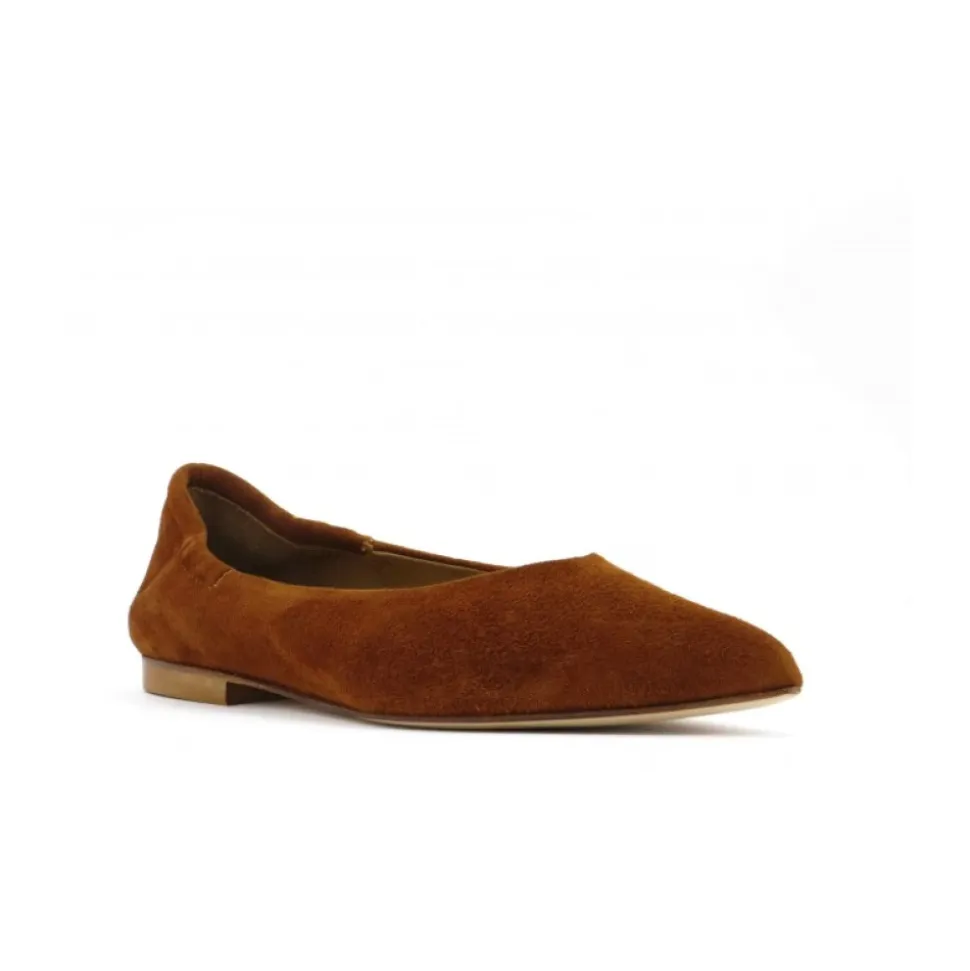 Ballerines en Daim Cognac Brûlé