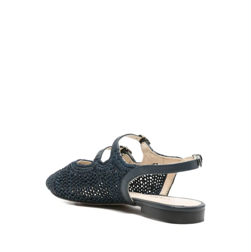 Ballerine Slingback Tressée à Boucle