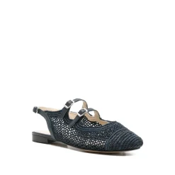 Ballerine Slingback Tressée à Boucle