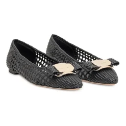 Ballerines Varina en cuir tressé