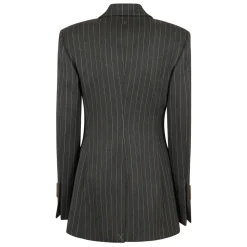 Blazer droit à rayures tennis