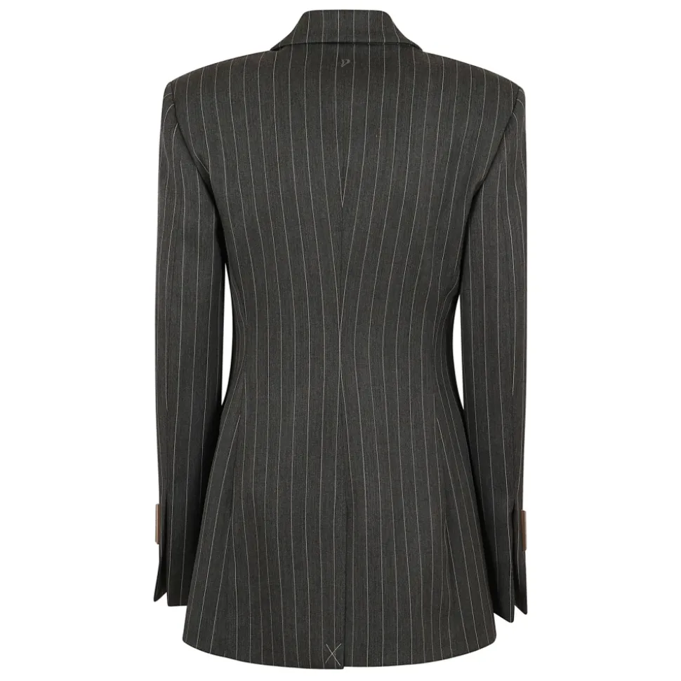 Blazer droit à rayures tennis