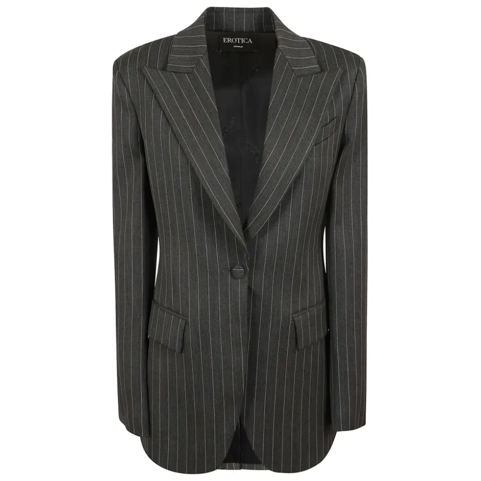 Blazer droit à rayures tennis