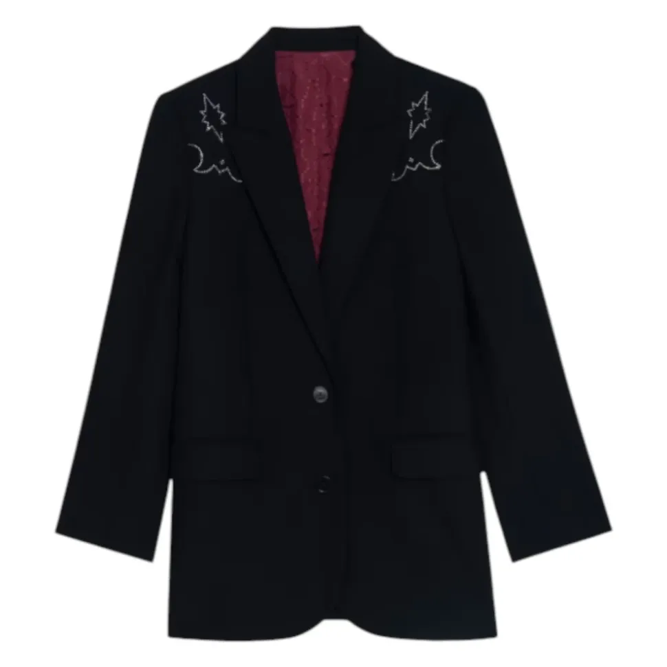 Blazer sur mesure avec détails western
