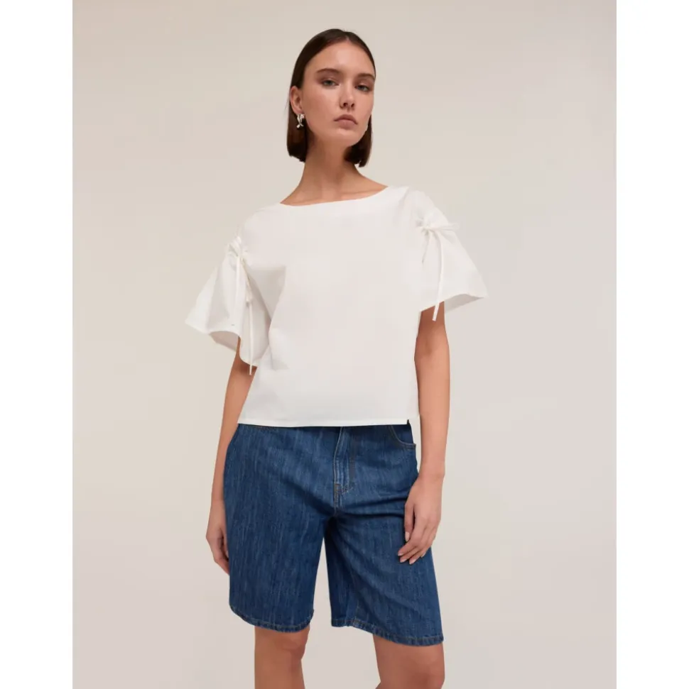Blouse à Manches Coulissées
