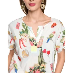 Blusenshirt mit Raffdetails