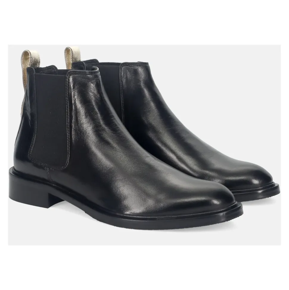Bottes Chelsea en Cuir Noir