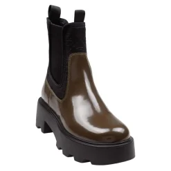 Bottes Cheville Vert Olive Design Élégant