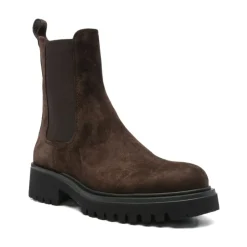 Bottes en Daim Noir à Bout Amande