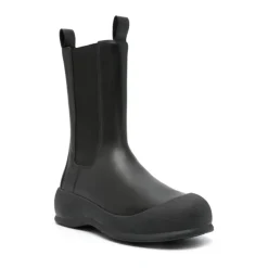 Bottine Cheville en Cuir Noir