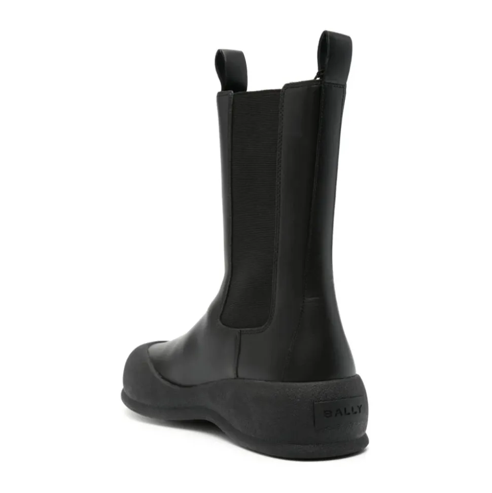 Bottine Cheville en Cuir Noir