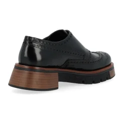 Bottine en Cuir Noir Brossé