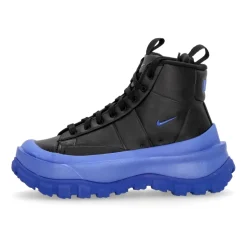 Bottine Noire Mid-Top avec Accents Bleus