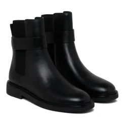 Bottines Chelsea Double T en Cuir Noir