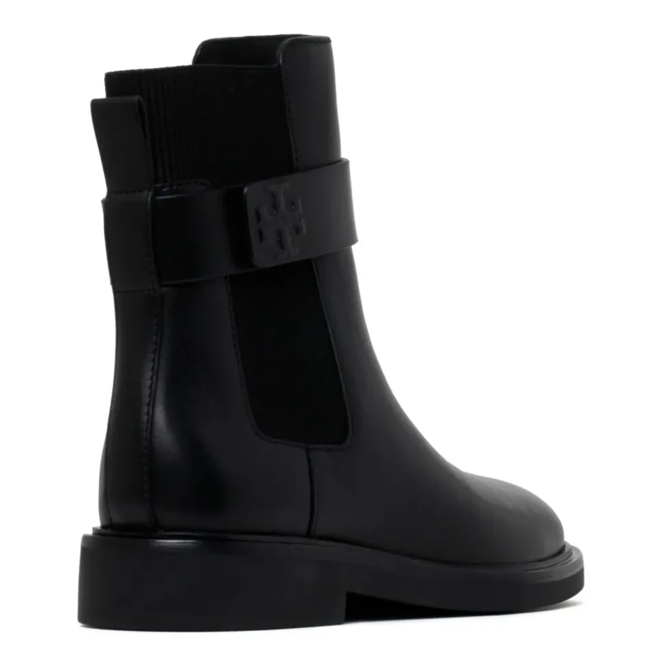 Bottines Chelsea Double T en Cuir Noir
