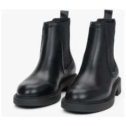 Bottines Chelsea noires pour femmes en cuir italien de qualité supérieure