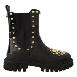 Bottines Combat à Clous en Cuir