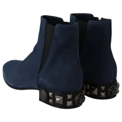 Bottines en daim avec clous décoratifs