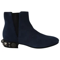 Bottines en daim avec clous décoratifs