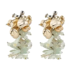 Boucles d'oreilles brodées pastel