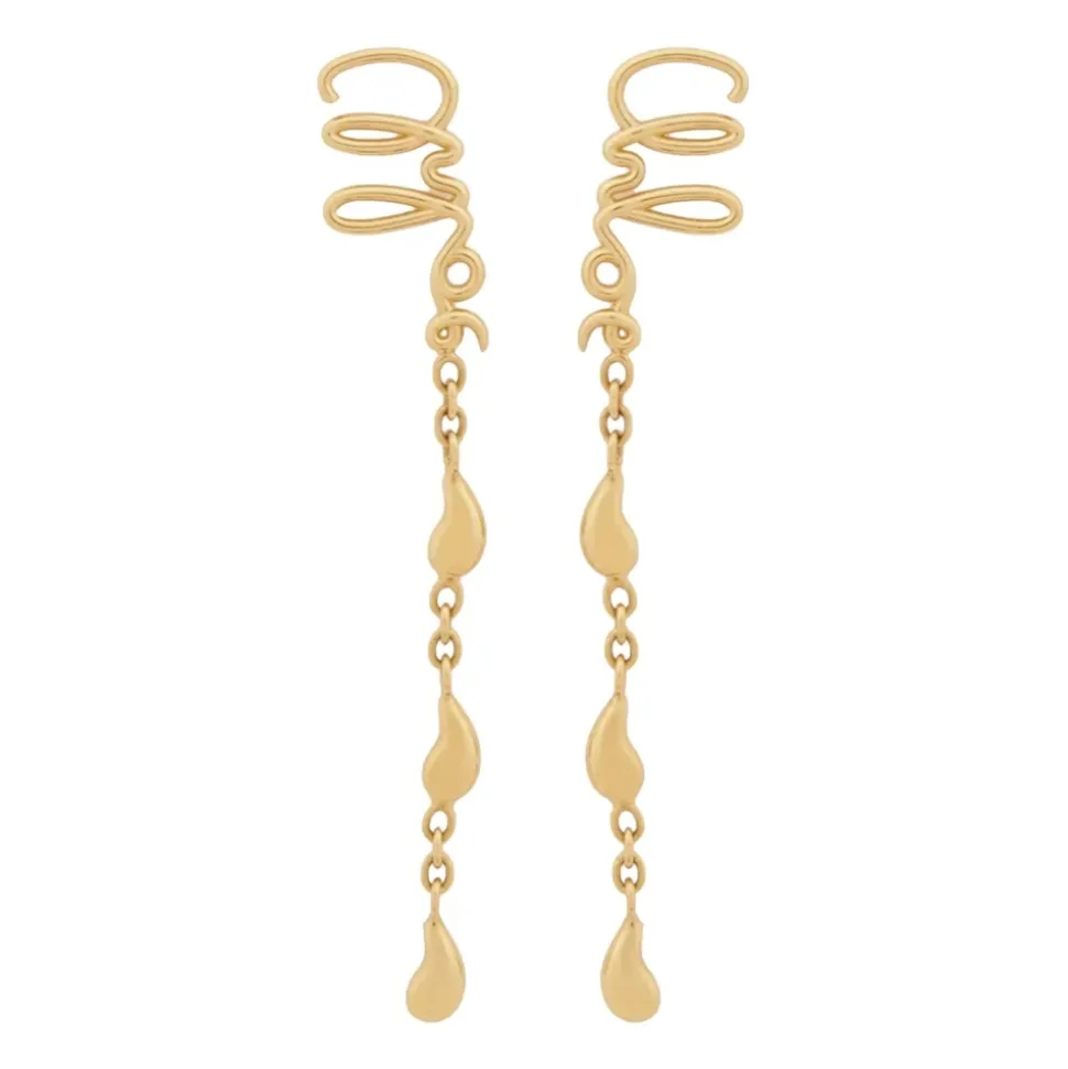 Boucles d`oreilles Golden Bijoux Logo Gravé