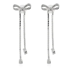 Boucles d'oreilles longues avec cristaux scintillants