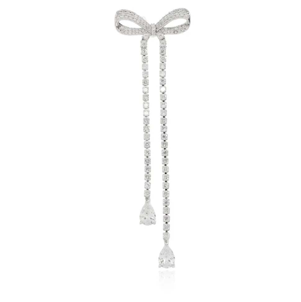 Boucles d'oreilles longues avec cristaux scintillants