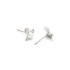 Boucles d'oreilles perles et logo Orb