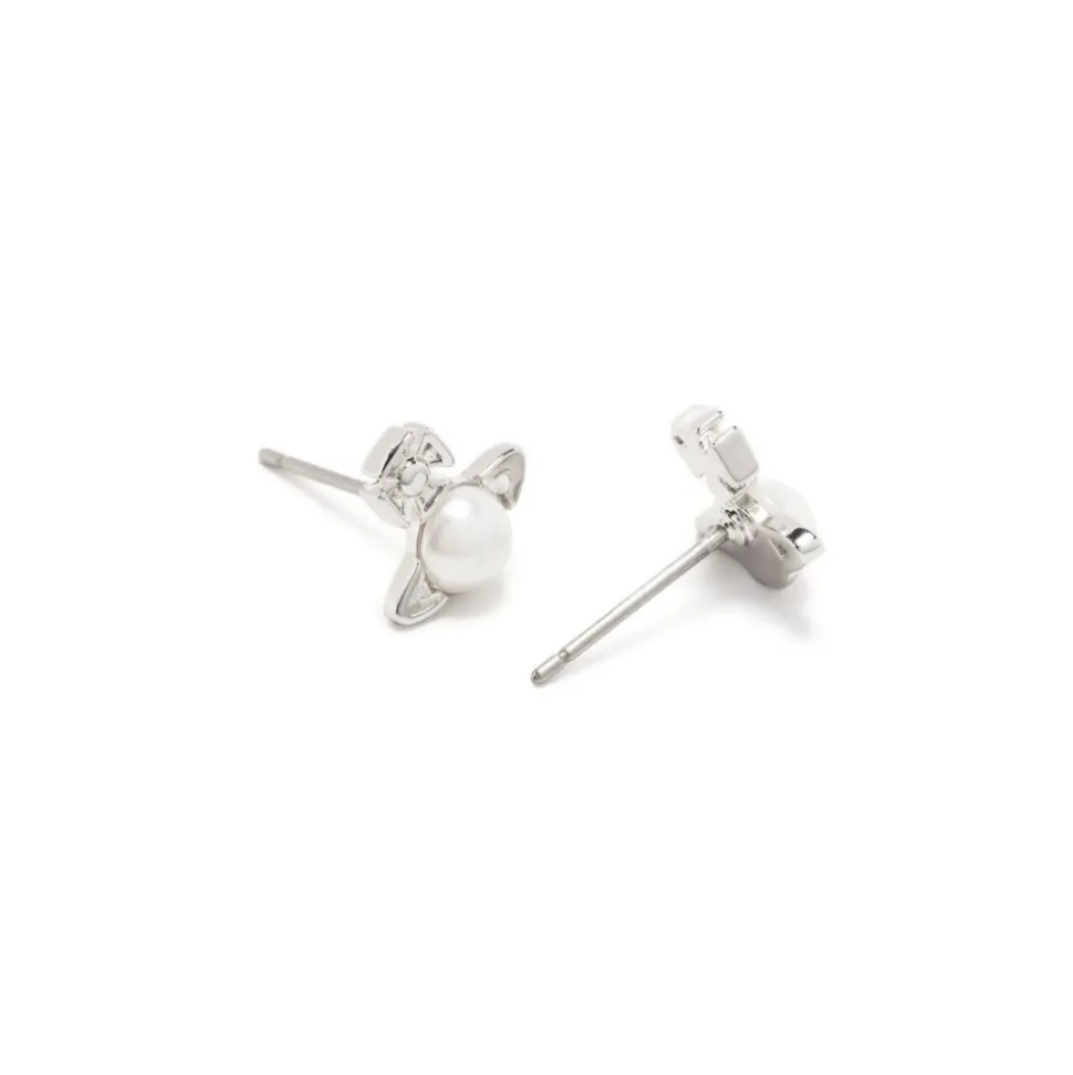 Boucles d'oreilles perles et logo Orb