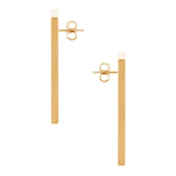 Boucles d'Oreilles Rétro en Métal avec Logo