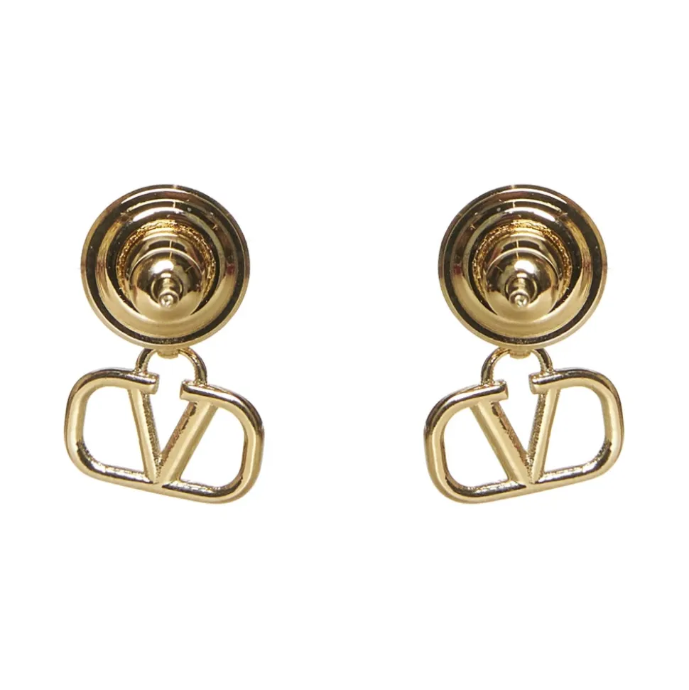 Boucles d'oreilles VLogo Signature avec cristaux Swarovski
