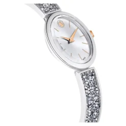 Bracelet Montre Ovale en Cristal Rock Femme Argent 5656878
