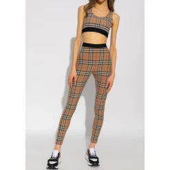 Brassière de sport à imprimé Vintage Check