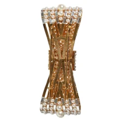 Broche Cristal Tons Dorés