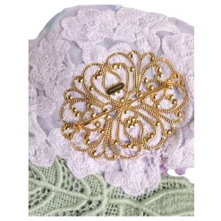 Broche en Or Hortensia Floral