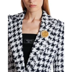 Broche PB en laiton et strass