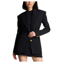 2-button cinched-waist jacket