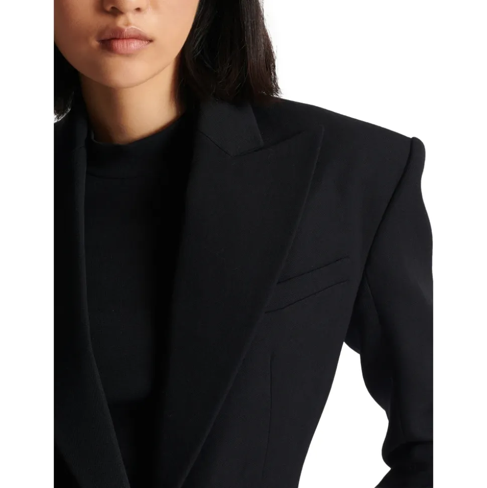 2-button cinched-waist jacket