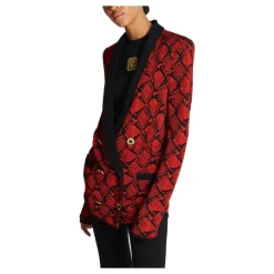 Buttoned Python Print Cardigan
