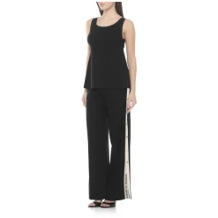 Button Stripe Trousers