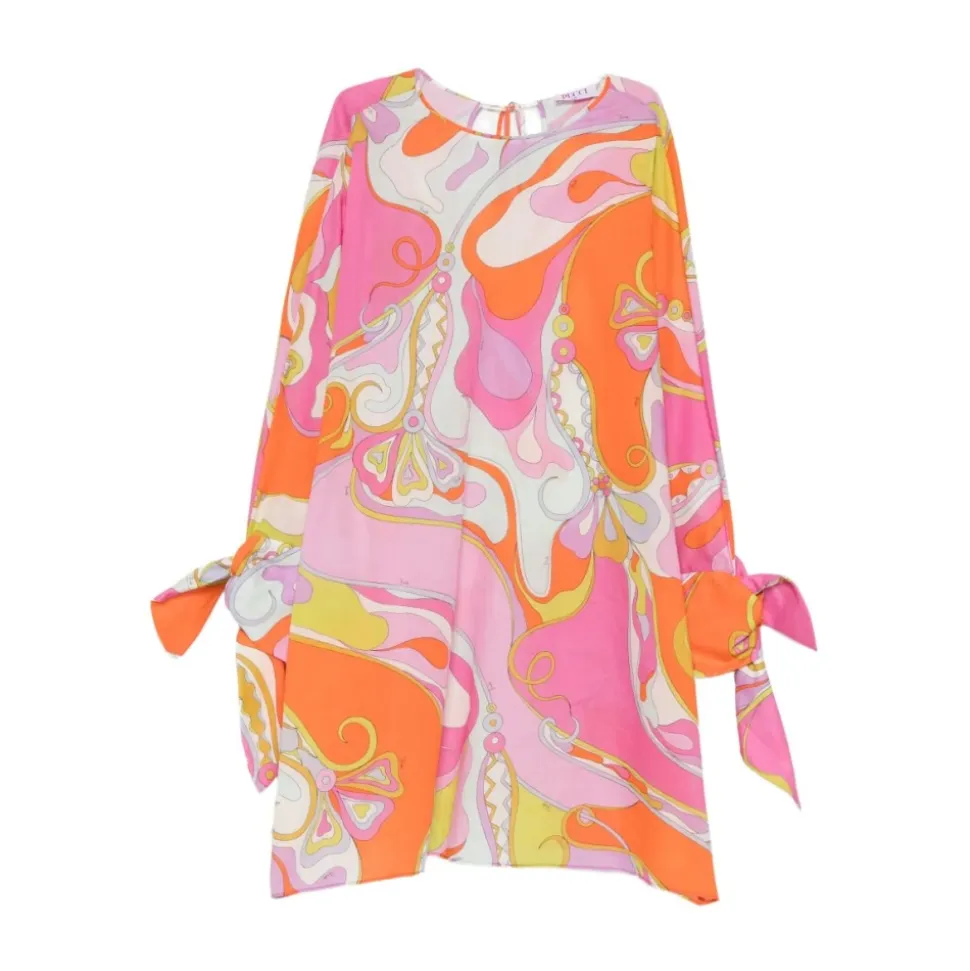 Caftan en coton imprimé Orchidée