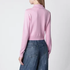 Cardigan en maille brodé de fleurs