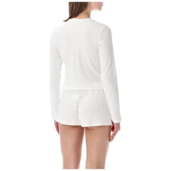 Cardigan Signature Logo Pointelle